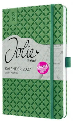 Obrázok produktu pre Týždenný kalendár Jolie 2027, cca formát A5, zelený