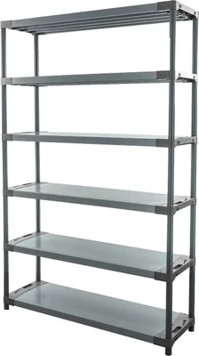 Produktbild von Kunststoffregal BIG GREY BEAR | Extra-Tall | HxBxT 220x140x46cm | Fachlast 120kg | Grau