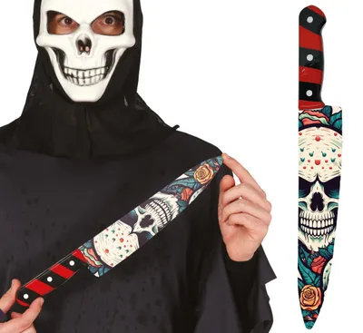 Immagine prodotto di Clown Horror Halloween Costume Accessori Coltello Spaventoso Decorazione Party Spaventoso Divertimento Clown Costume Evento Horror Clown Carnevale, Colore: Multicolore