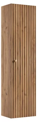 Productafbeelding van Badkamerkast, eikenhout Craft Gold, handgrepen in drie kleuren, 35 x 27 x 136 cm