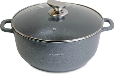 Produktbild von Granitkochtopf Deckel 6,5 L Induktion Kamille