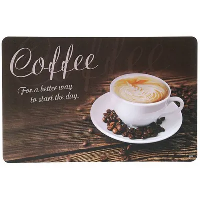 Produktbild von 6er Set Platzsets, Tischsets COFFEE LETTERS braun 43x28cm Kesper