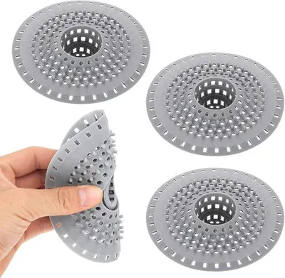 Produktbild von Famanu Abflussfilter 3er Set - Silikon Abfluss Sieb mit Saugnapf