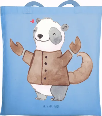 Produktbild von Mr. & Mrs. Panda Schultasche Skorpion Astrologie - Sky Blue - Geschenk, Stoffbeutel, Tote Bag, Sternzeichen, Tasche, Geburtstagsgeschenk, canvas, Tragetasche, Uni