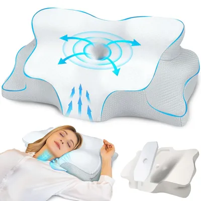 Zdjęcie produktu dla Ergonomiczna poduszka na szyję z pianki memory dla optymalnego wsparcia