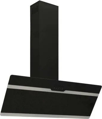 Productafbeelding van Wandafzuigkap 90 cm staal en gehard glas zwart