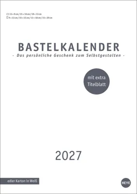 Produktbild von Heye Bastelkalender 2027 Premium weiß DIN A4