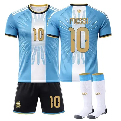 Zdjęcie produktu dla Koszulka reprezentacji Argentyny dla dzieci – edycja specjalna „Messi nr 10” (wersja finałowa na lata 2026–2027) – rozmiary dla dorosłych i dzieci:M