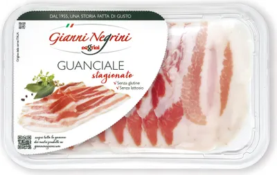 Produktbild von Guanciale Stagionato in Scheiben 80g - Gianni Negrini