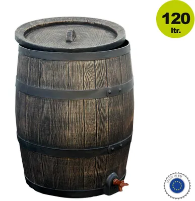 Produktbild von Regentonne Regenspeicher Weinfassoptik 120 Liter Barrikoptik