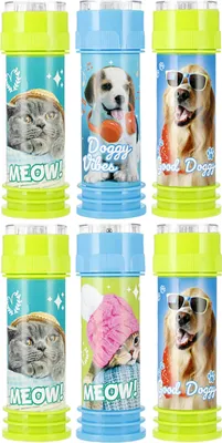 Produktbild von Seifenblasen Katzen, Hunde mit Wild 55 ml MY BUBBLE 6 Stück