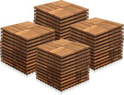 Obrázek produktu pro TolleTour dřevěné dlaždice 44x 4m² akátové dřevo terasové dlaždice click dlaždice 30x30cm zahradní balkonová mozaika