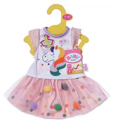 Zdjęcie produktu dla BABY born Tutu Dress Unicorn 43cm, Sukienka dla lalki, 3 lat(a)