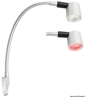 Produktbild von Flexible Arm 6-LED Licht für Nachttisch silber titan - Osculati 13.239.25