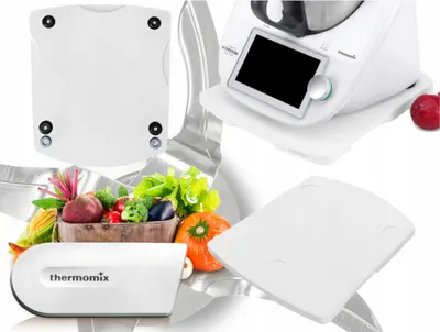 Produktbild von Gleitbrett für Thermomix zubehör TM6 & TM5 aus Buchenholz - EU, Weiß