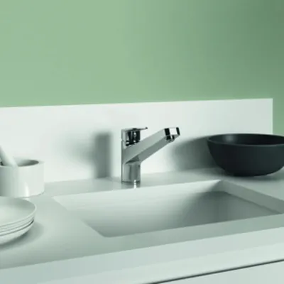 Produktbild von Ideal Standard Küchenarmatur Ceraplan Niederdruck, Ausladung 219mm BD322AA Chrom
