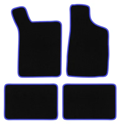 Produktbild von Fußmatten Automatten Velours Schwarz/Blau für Renault 21 1986-1996 Set 4-tlg