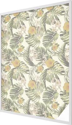 Obrázok produktu pre Vitrážová fólia na okno - 146x100 cm - vitrážový vzor - nepriehľadná dekoratívna fólia na ochranu súkromia - samolepiaca, UV ochrana - tropický motív