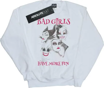 Produktbild von Disney - "Bad Girls Have More Fun" Sweatshirt für Herren BI51150 (M) (Weiß)