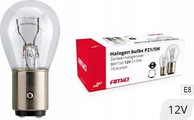 Zdjęcie produktu dla AMiO ŻARÓWKA ŻARÓWKI P21/5W 12V 21/5W BAY15d 10 sztuk - TRWAŁE