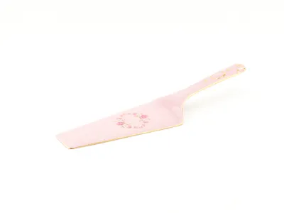 Image de Louche à gâteau, porcelaine rose, fleurs, Leander
