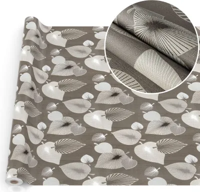 Produktbild von Tischdecke Wachstuch Premium Blumen Grau Robust Wasserabweisend Breite 140 cm Länge 2000 cm