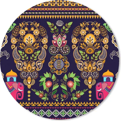 Produktbild von MuchoWow® Mauspad Mousepad Muster - Elefant - Rosa 40x40 cm - Mousepads - Maus Mat - Pad - Mausunterlage - Schreibtisch Accessoires