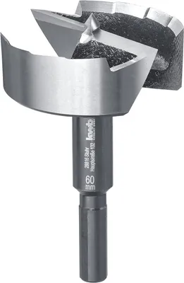 Image de kwb 706360. utilisation prévue : Perceuse, Diamètre de l'embout de perçage : 6 cm, Convient pour les matériaux : Panneau de particules, MDF, bois tendre. Nombre d'embouts de perçage : 1 pièce(s) (706360)