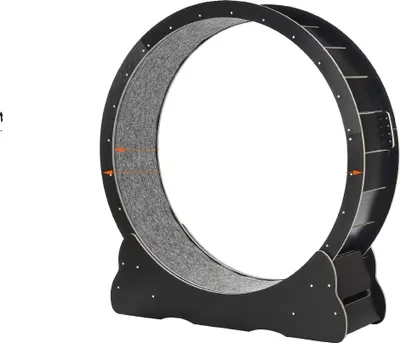 Immagine prodotto di Cicloergometro per gatti, design in legno resistente, funzionamento silenzioso, 433 pollici Nero