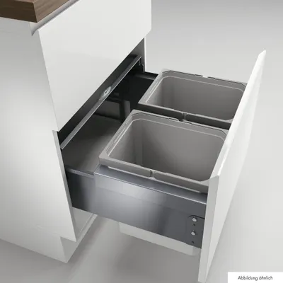 Produktbild von Naber Cox® Base 360 K/600-2, Abfallsammler für Frontauszüge, mit Biodeckel, anthrazit