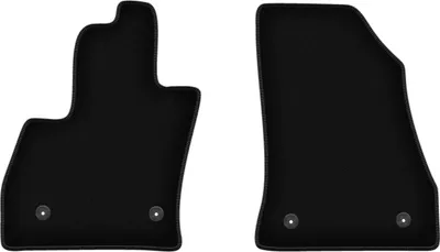 Image de Wielganizator Tapis avant de sol velours sur-mesure pour Fiat 500L (2012-, monospace) noir, jeu 2 pièces, fixations