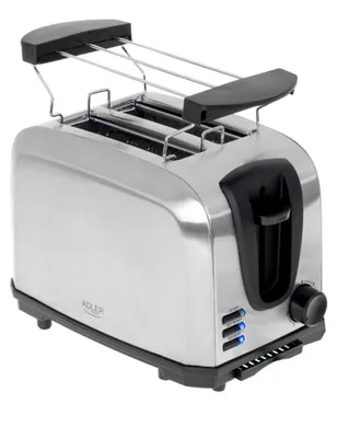 Produktbild von Adler AD 3222, 2 Scheibe(n), Silber, Edelstahl, Tasten, Niveau, Drehregler, 1000 W, 220 - 240 V