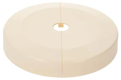 Produktbild von tecuro Scharnierrosette Ø 18 mm x Ø 130 mm x 23 mm - Kunststoff ABS weiß