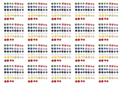 Produktbild von 220 Sets bunte Druckknöpfe ohne Nähen aus Kunststoff für Kleidung, Stickereien, Kunsthandwerk