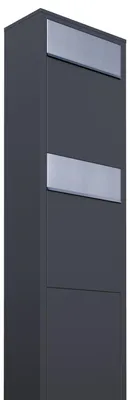 Produktbild von Briefkastenanlage Big Box for Two in Anthrazit mit Edelstahlklappe