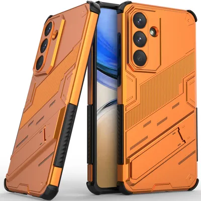 Produktbild von Armor Hülle für Samsung Galaxy S26+ Hybrid PC TPU Bumper Stoßfestes Schutzhülle mit Standfunktion Orange