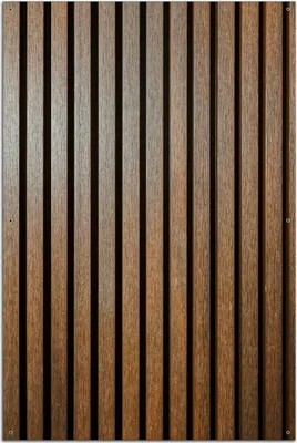 Produktbild von Wallario Outdoor-Poster für Garten oder Balkon, Motiv Holzlamellen in Braun, in ca. 61 x 91,50 cm