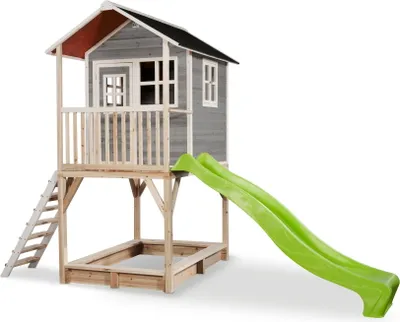 Produktbild von EXIT Loft 700 Holz Spielhaus, Spielhaus für Draußen,Holz, Kinder, Grau