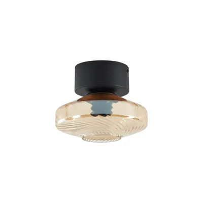 Produktbild von Lindby Deckenleuchte Sylphie, Ø 20 cm, Glas, amber