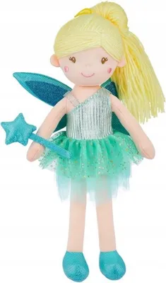 Produktbild von Stoffpuppe Fairy Julie, 40cm - blaues Kleid