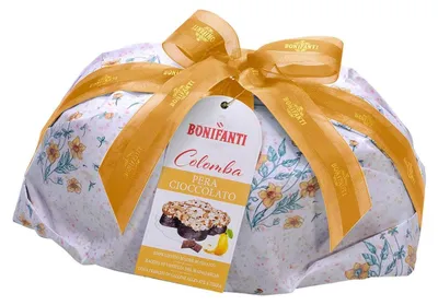Immagine prodotto di Bonifanti Colomba Pera e Cioccolato 1000g – Torta pasquale italiana con pere e cioccolato