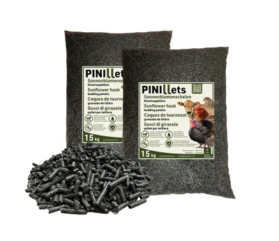 Produktbild von PINI Sonnenblumenschalen Pellets 30 kg Einstreupellets Einstreu