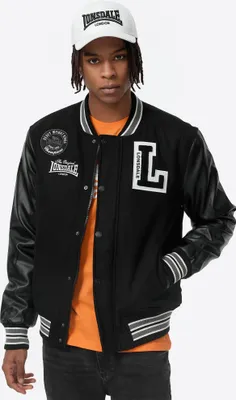 Produktbild von Lonsdale Herren College Jacket Oxford all Season, Farbe:black, Größe:S