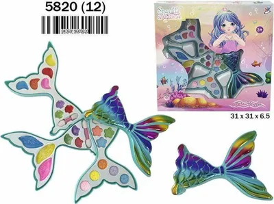 Produktbild von Schminkset für Kinder 31 x 31 x 6,5 cm 3 Fächer sirenas