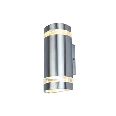 Produktbild von Lutec Außenleuchte Focus 2-flammig Edelstahl IP44 Up- & Downlight