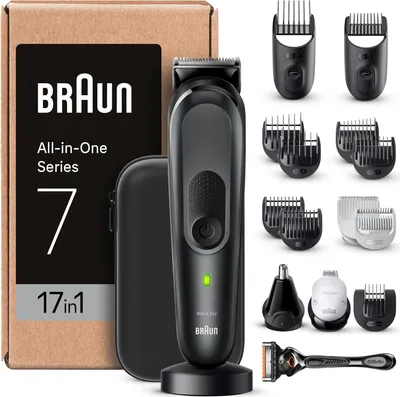 Produktbild von 17-in-1 Barttrimmer/Bartschneider, Trimmer/Haarschneider Herren, Haarschneidemaschine, 100 Min. kabellose Laufzeit