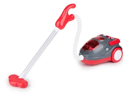 Produktbild von Dirt Devil Spielzeug Staubsauger mit Schlauch - Kinderstaubsauger mit Soundeffekten und Wirbelnden Partikeln - Kinder Spielzeug für Jungen und Mädchen ab 3 Jahre - 88 x 15 x 12,5 cm - Rot/Grau