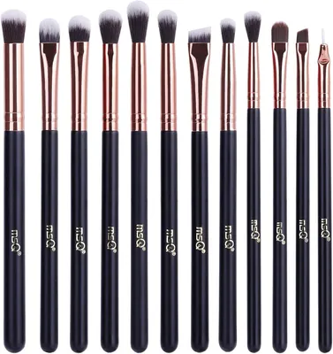 Produktbild von Lidschatten Pinselset 12-teilig, Mischpinsel, Concealer, Augenbrauenpinsel, Synthetische Fasern