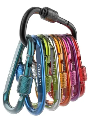 Produktbild von Karabinerhaken Schraubkarabiner - 60 mm - Edelstahl - Schraubverschluss - 10 Stück