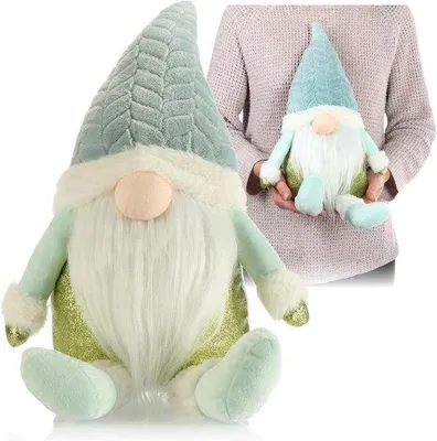 Productafbeelding van XL Kerstkabouter Decoratie - Grote Winterfiguur met Punthoed
